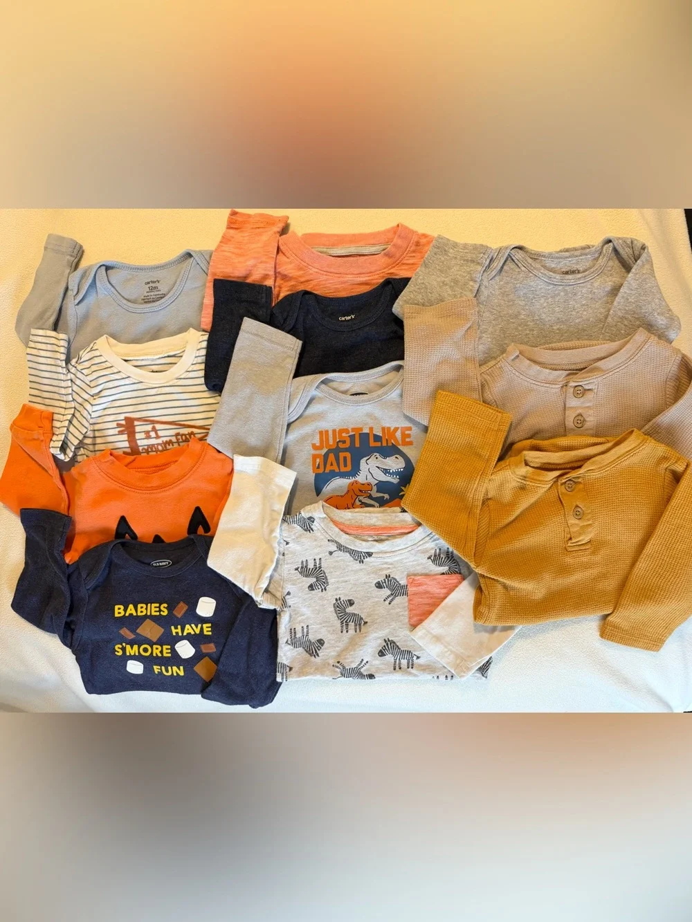 Huge Lot Baby Boy Cool Weather 6-18M Pants Tops 33 pcs Carter’s Old Navy